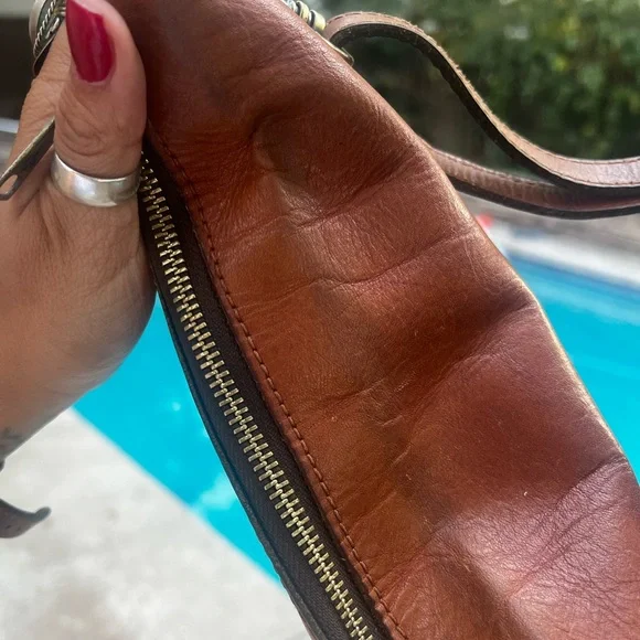 Patricia Nash Brown leather Tinchi Belt Bag. - Picture 6 of 8